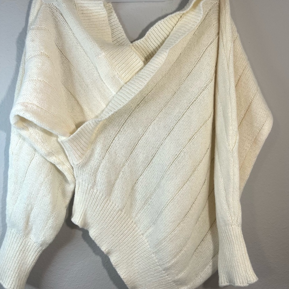 WRAPPED SWEATER WITH UNEVEN BOTTOM Size S - Picture 4 of 6